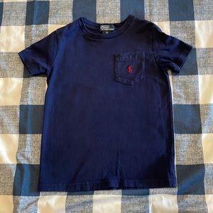 Polo t-shirt with pocket - Navy size 5.